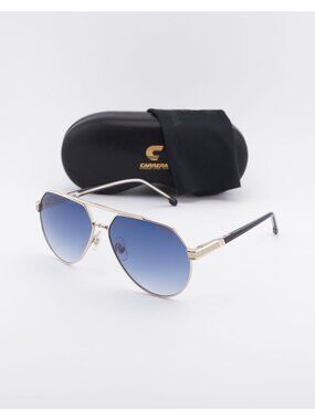 CARRERA 1067/S 0J5G 08 Aviator Sunglasses - Gold / Blue
